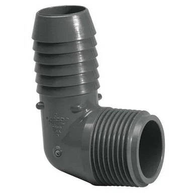 Hose Barb Fitting 90 deg. Elbow, 1″ MPT x 1″ Insert