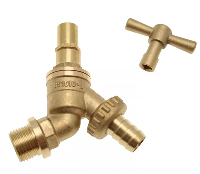 Hose Union Bib Tap Lockshield c/w loose key 1/2″