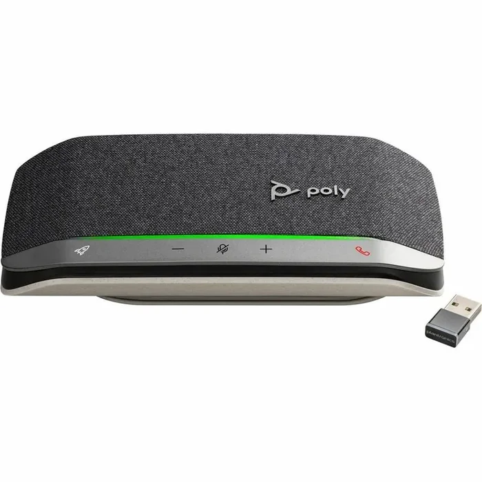 HP Sync 20+ USB-A Speakerphone – USB – Microphone – Battery – Silver