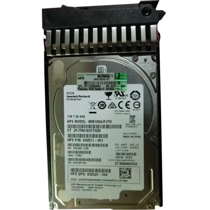 HPE 1 TB Hard Drive – 2.5″ Internal – SAS (12Gb/s SAS) 832983-001