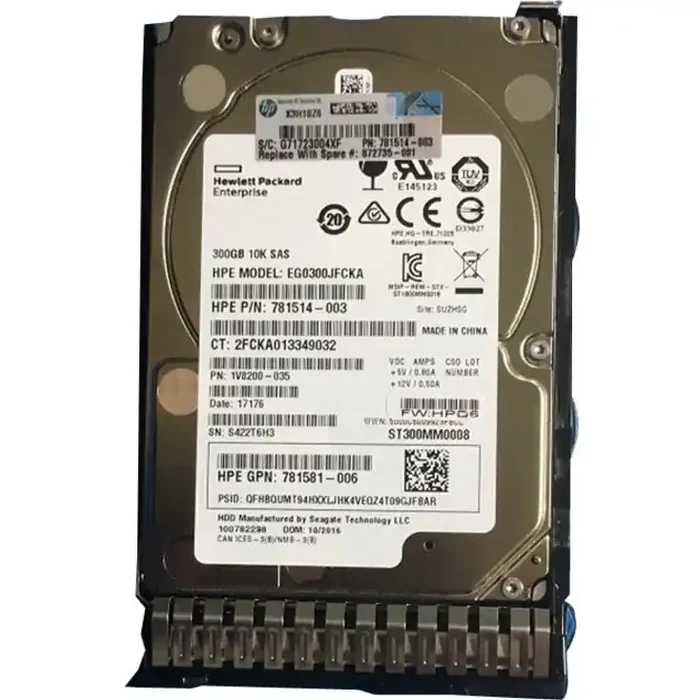 HPE 300 GB Hard Drive – 2.5″ Internal – SAS (12Gb/s SAS) 872735-001