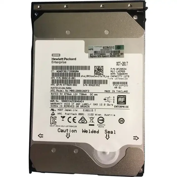 HPE 6 TB Hard Drive – 3.5″ Internal – SAS (SATA/600)