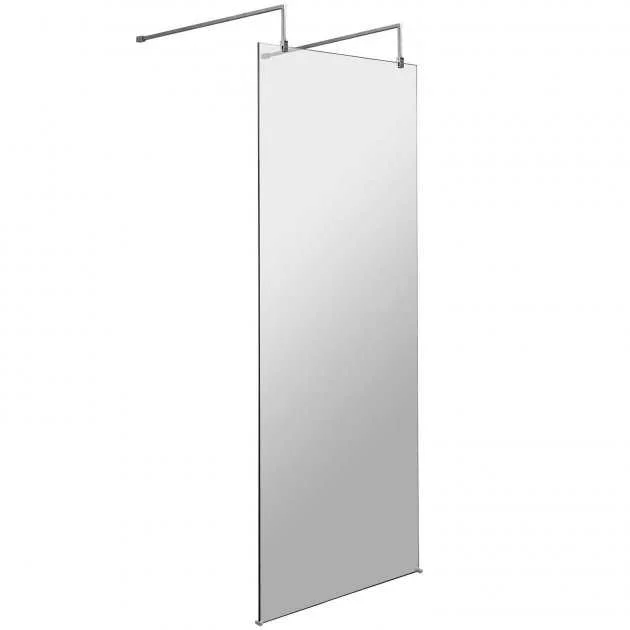 Hudson Reed 8mm Glass Wetroom Screen 1400mm Wide with Arms and Feet –