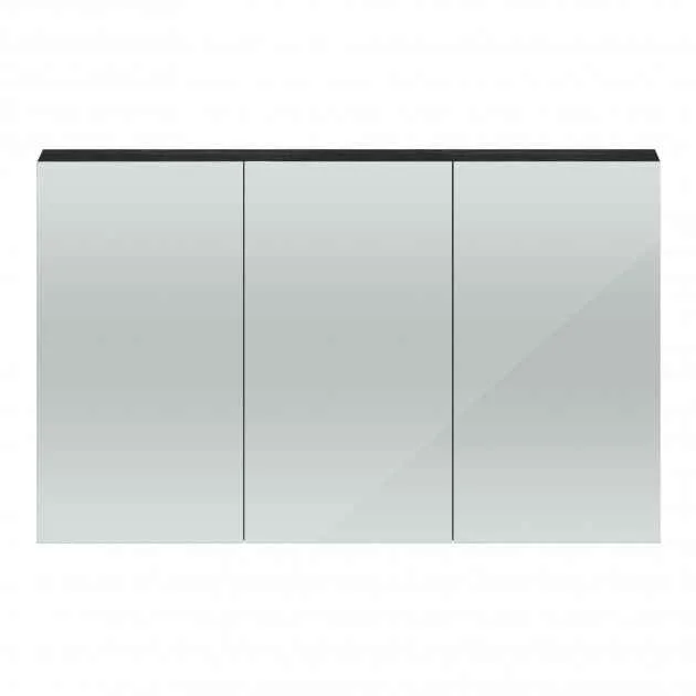 Hudson Reed Quartet 1350mm Wide 3 Door Rectangular Mirrored Cabinet –