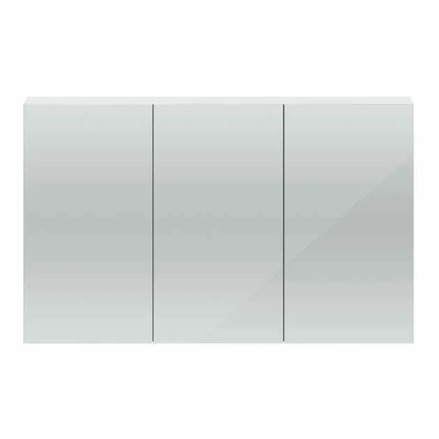 Hudson Reed Quartet Wall Mounted 3 Door Mirrored Cabinet 1350mm Wide –