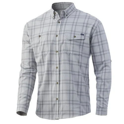 Huk Awendaw Fishing Long Sleeve Flannel – Oyster