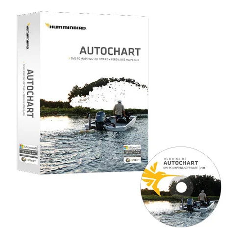 Humminbird 600031-1 Autochart DVD PC Mapping Software w/Zero Lines Map Card
