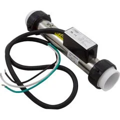HydroQuip Heater, FloThru,Artic Spas Repl,12″x2″,230v,5.5kW,w/Cord,Gen | 48-9120-7P-K