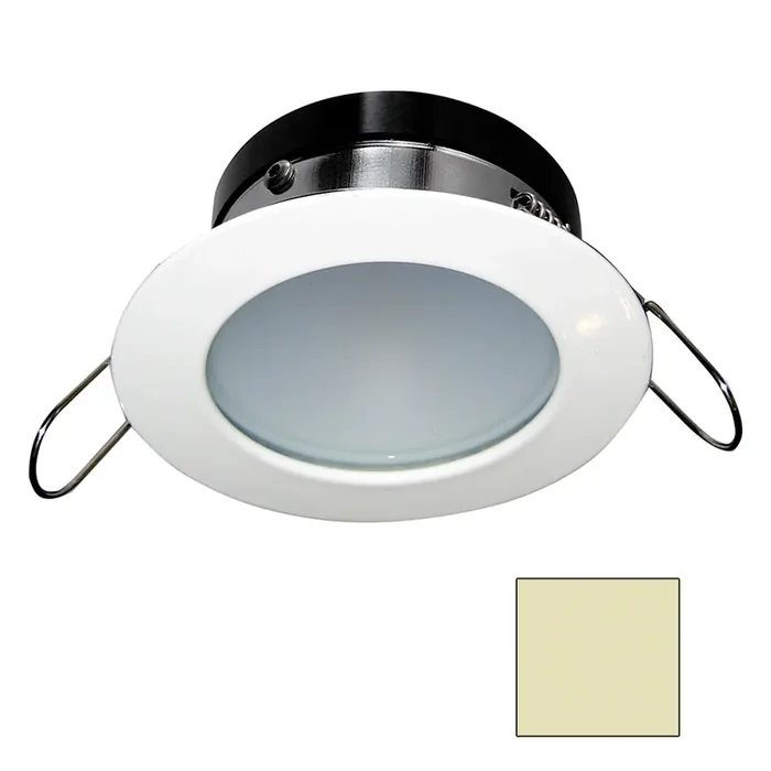 i2Systems Apeiron A1110Z – 4.5W Spring Mount Light – Round – Warm White – White Finish
