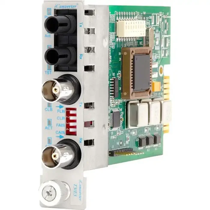 Iconverter T3/E3 Fiber Media Converter Coaxial St Single-Mode 60Km Module