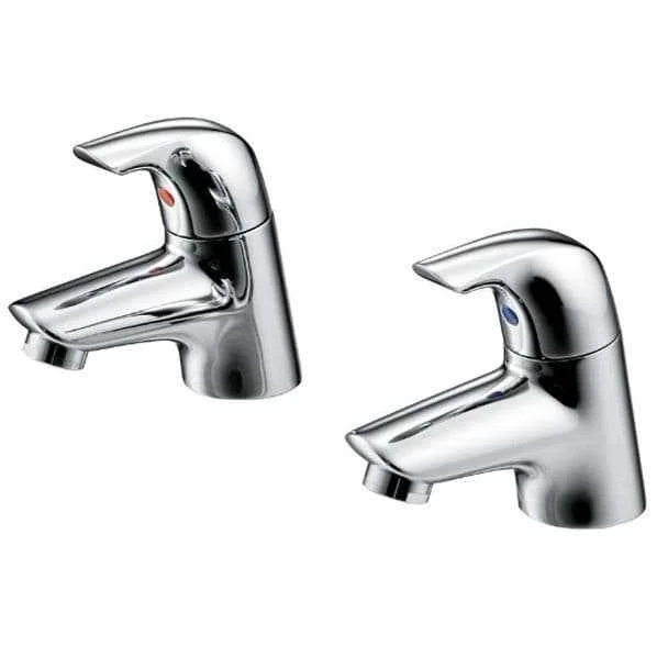 Ideal Standard Ceraplan Modern Chrome Bath Pillar Taps Pair – B7885AA