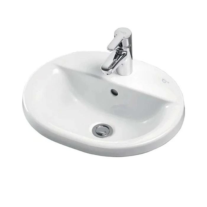 Ideal Standard Concept Oval 550mm Wide 1 Tap Hole Countertop Basin – E
