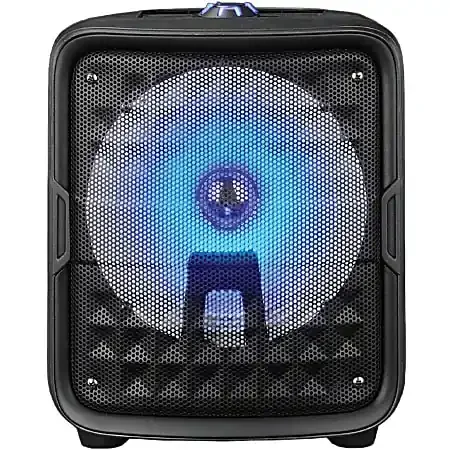 IQ Sound IQ-6608DJBT Portable Bluetooth Speaker System – 15 W RMS – Black – 90 Hz to 20 kHz – Battery Rechargeable – USB