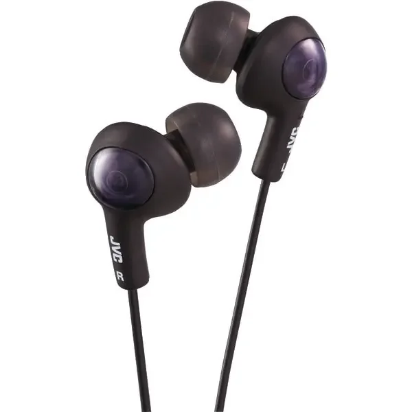 JVC HAFR6B Gumy Plus Earbuds with Remote and Microphone (Black)