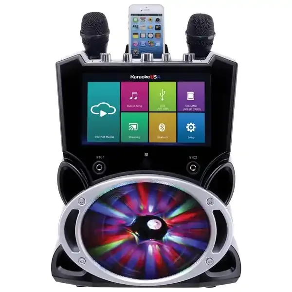 Karaoke USA WK849 Complete Wi-Fi Bluetooth Karaoke Machine with 9-Inch Touch