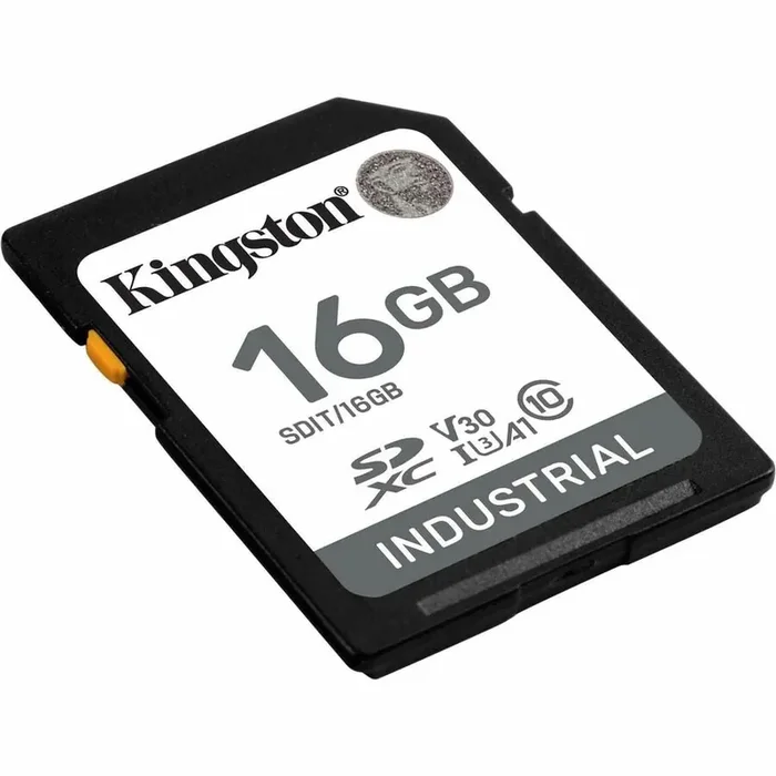 Kingston Industrial 16 GB Class 10/UHS-I (U3) V30 SDHC – 1 Pack – 100 MB/s Read – 30 MB/s
