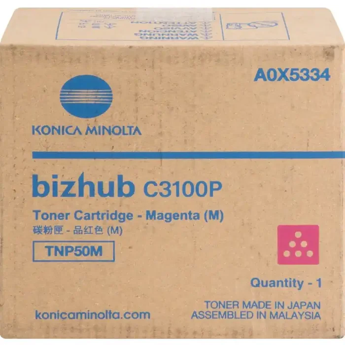 Konica Minolta TNP50M Original Laser Toner Cartridge – Magenta – 1 Each