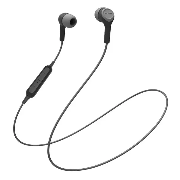 KOSS 194366 BT115i Bluetooth Earbuds with Microphone and In-Line Remote, Black