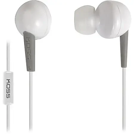 Koss KEB6i Earset – Stereo – Mini-phone (3.5mm) – Wired – 32 Ohm – 60 Hz to 20 kHz – Earbud – Binaural – In-ear – 3.94 ft Cable – White
