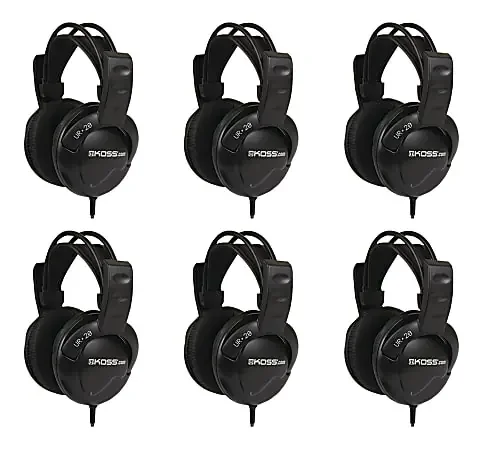 Koss UR20 Over Ear Headphones – Stereo – Wired – 32 Ohm – 30 Hz to 20 kHz – Over-the-head – Binaural – Circumaural – 8 ft Cable – 6