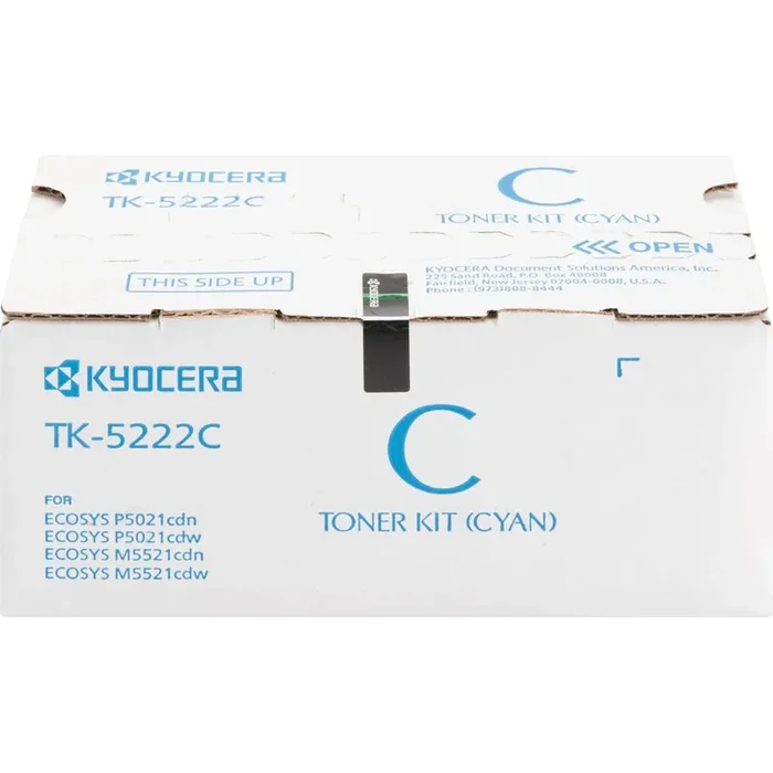 Kyocera TK-5222C Original Standard Yield Laser Toner Cartridge – Cyan – 1 Each