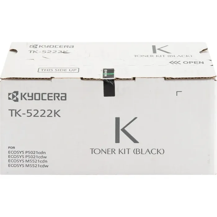 Kyocera TK-5222K Original Standard Yield Laser Toner Cartridge – Black – 1 Each