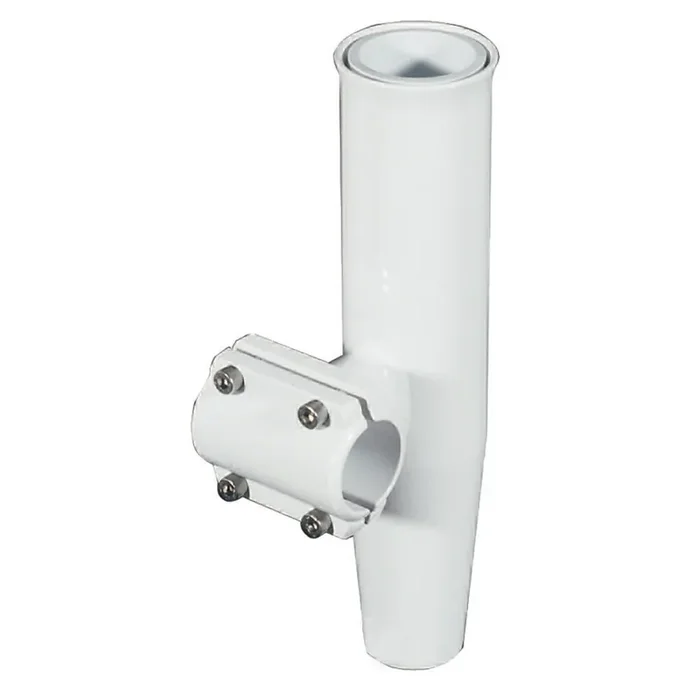 Lee‘s Clamp-On Rod Holder – White Aluminum – Horizontal Mount – Fits 1.315″ O.D. Pipe