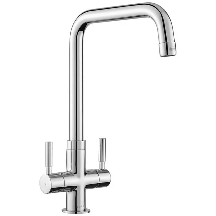 Leisure Aquanomic AquaForm Monobloc Twin Lever Kitchen Sink Tap
