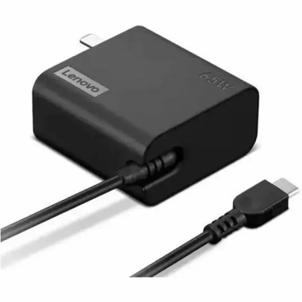 Lenovo 65W USB-C Wall Adapter – 65 W – 120 V AC, 230 V AC Input – 20 V DC/3.25 A Output –