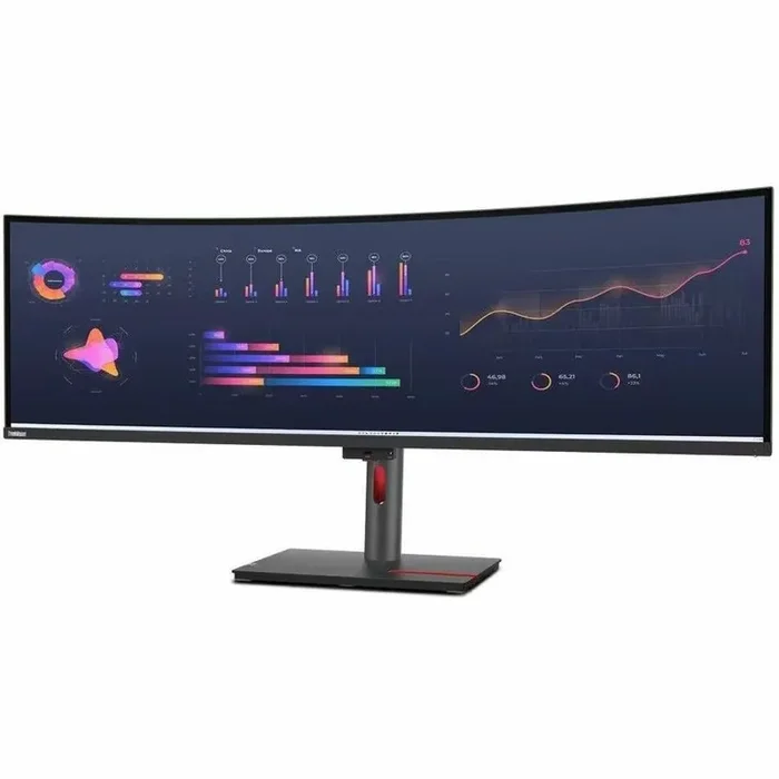 Lenovo ThinkVision P49w-30 49″ Class Webcam Dual Quad HD (DQHD) Curved Screen LED Monitor