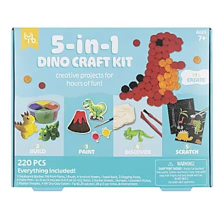 Little Yellow Bicycle® 5-in-1 Dinosaur Craft Kit