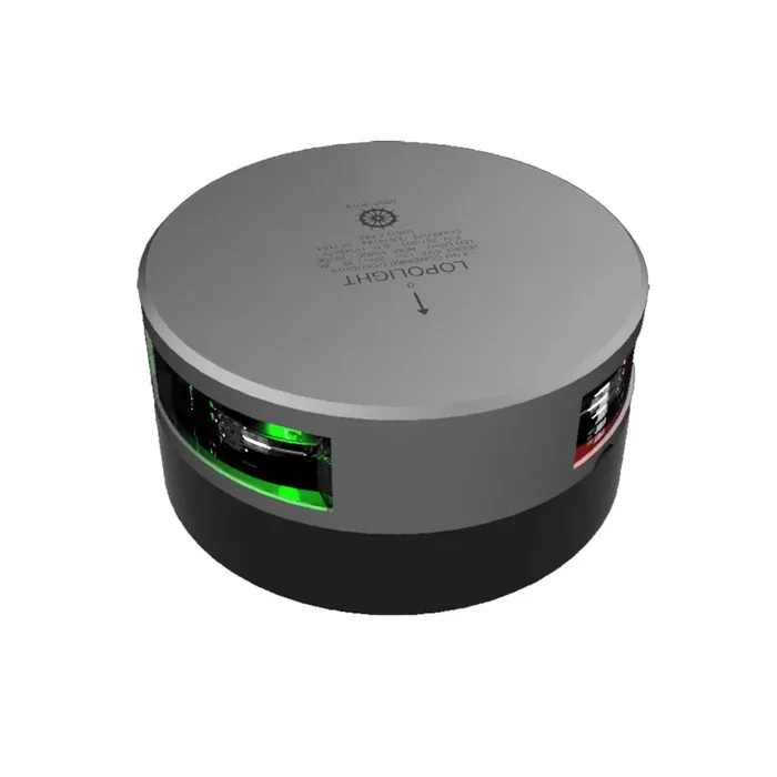 Lopolight Series 201-003 – Starboard & Port Sidelight – 2NM – Horizontal Mount – Green/Red – Silver Housing