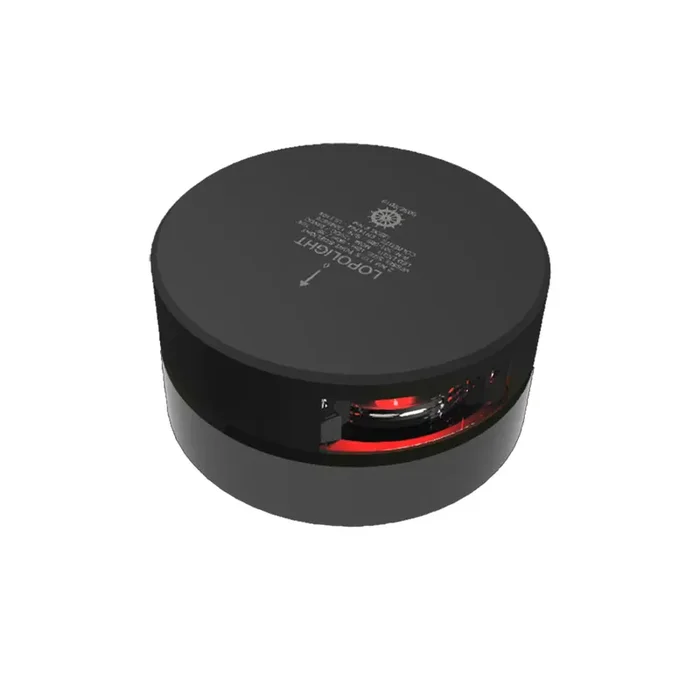Lopolight Series 301-009 – Port Sidelight – 2NM – Horizontal Mount – Red – Black Housing
