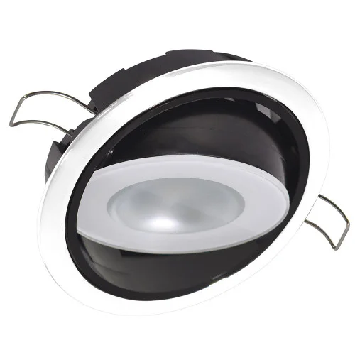 Lumitec 115127 Mirage Down Light – RGBW Dimming – White Bezel