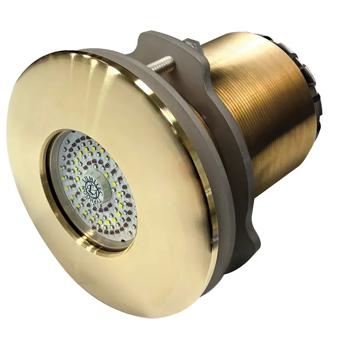 Lumitec SeaBlaze Typhoon Underwater Light – Bronze Thru-Hull LED Light – Spectrum RGBW – Flush Mount