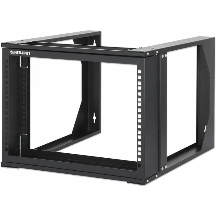 Manhattan 19″ Wall Mount Open Frame Network Rack, 6U, Front-Hinged Swing Frame – For