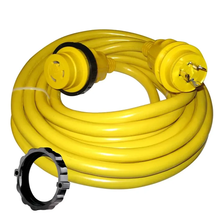 Marinco 30 Amp Power Cord Plus Cordset – 35‘ – Yellow