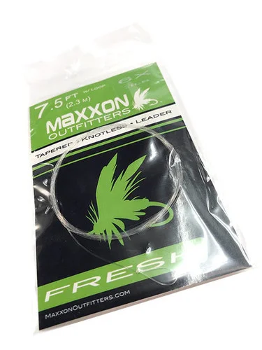 Maxxon Tapered Leader • 9 ft ‘FRESH’ – 3X (.008″ dia.) / 6 LB
