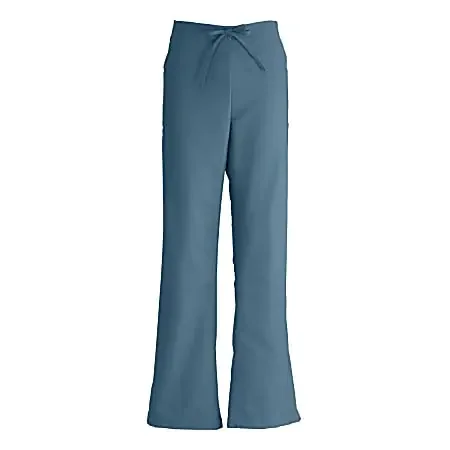 Medline ComfortEase™ Polyester/Cotton Modern Fit Ladies‘ Tall Cargo Scrub Pants, Large, Caribbean Blue