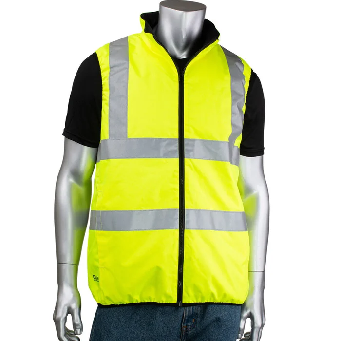 Mens Polyester Reversible Puffer Vest Hi-Vis Yellow Medium 332M0330H-YEL/M