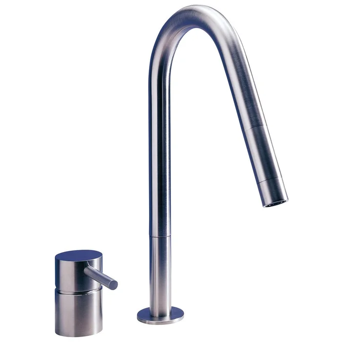 MGS F2 E Matt Stainless Steel Pullout Rinser Kitchen Sink Mixer Tap 0118M