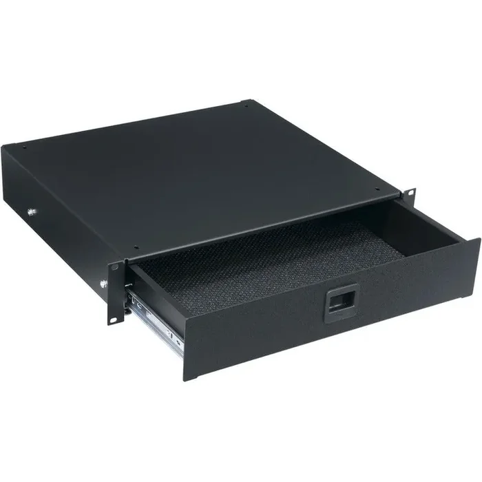 Middle Atlantic 2RU Rack Storage Drawer – Textured Black Powder Coat