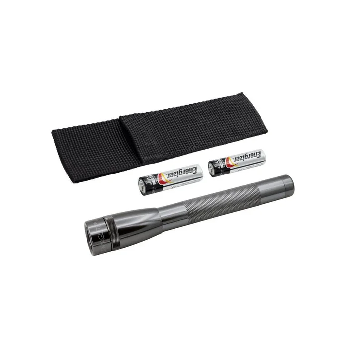 Mini Pro LED AA Battery Powered Flashlight, Gray SP2P09H