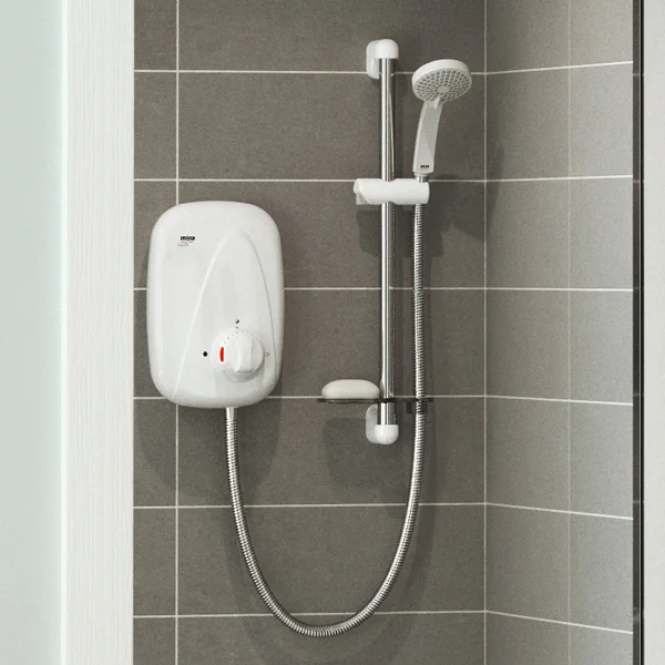 Mira Vigour Power Shower Manual White And Chrome.