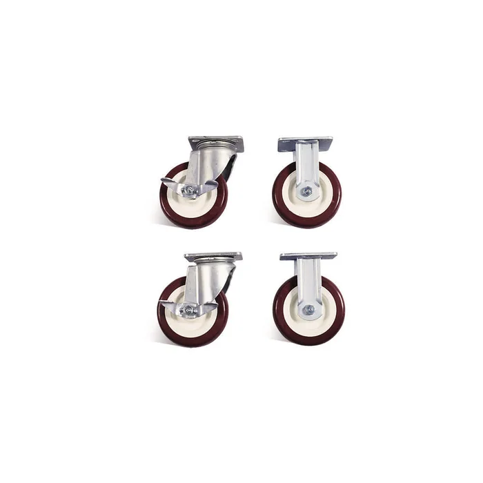 Model 516 6in Poly Caster Set with Brakes 516