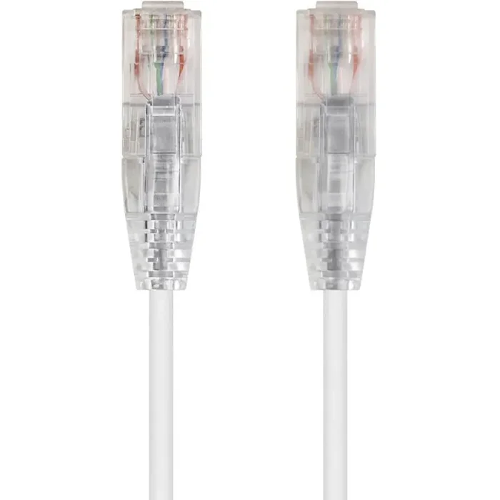 Monoprice SlimRun Cat6 28AWG UTP Ethernet Network Cable, 6-inch White – 6″ Category 6