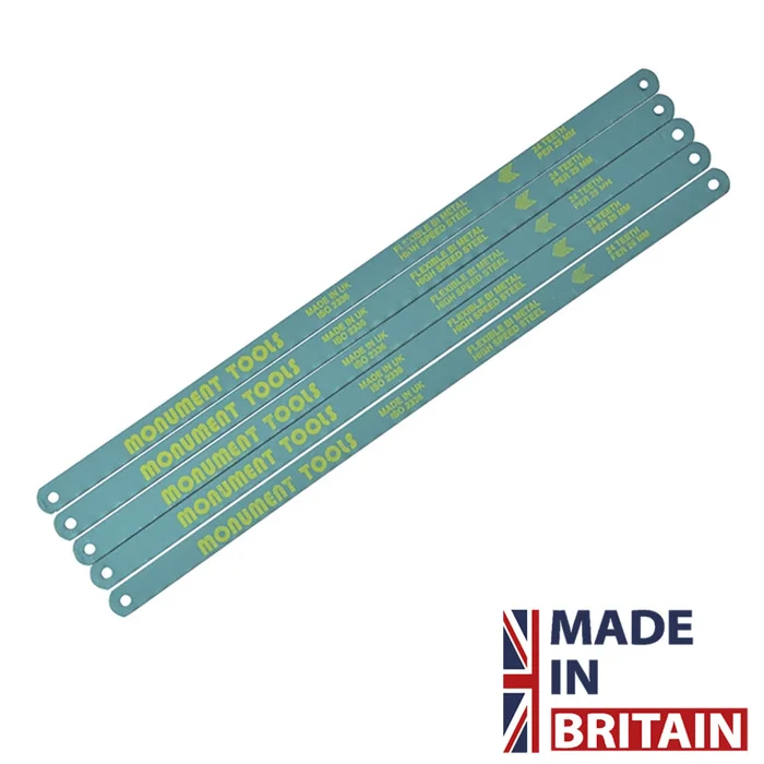 Monument Pack of 5 300mm (12 in) Hacksaw Blades 24TPI