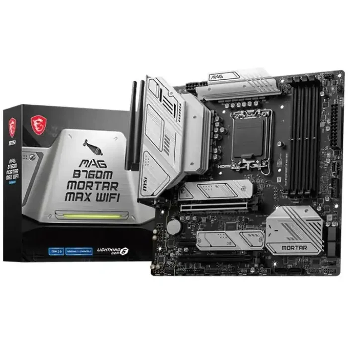 MSI MAG B760M MORTAR WIFI Gaming Desktop Motherboard – Intel B760 Chipset – Socket LGA-1700 – Micro ATX