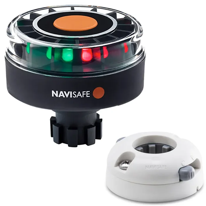 Navisafe Navilight Tricolor 2NM w/Navibolt Base & Horizontal Mount – White