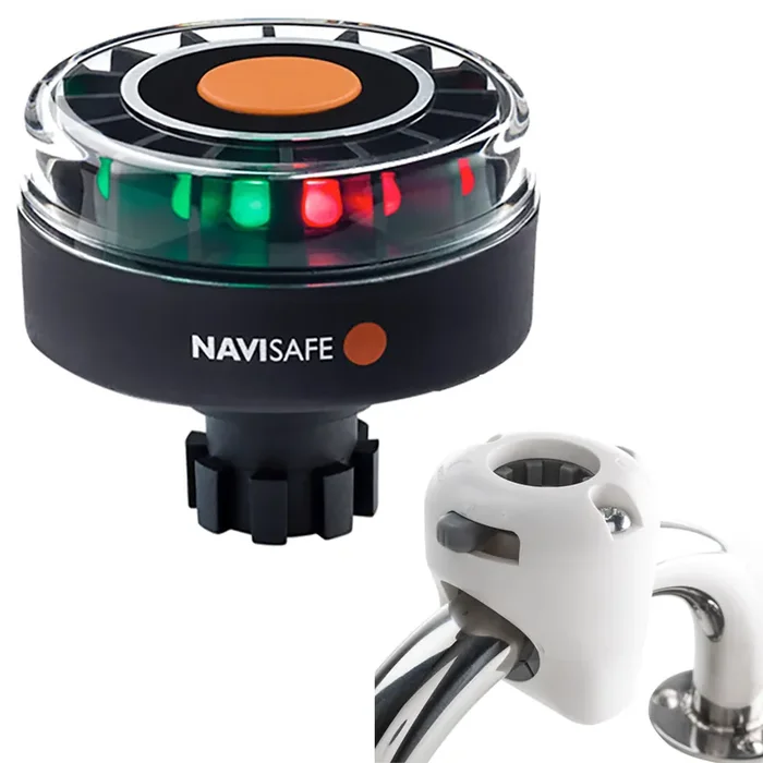 Navisafe Navilight Tricolor 2NM w/Navibolt Base & Rail Mount – White